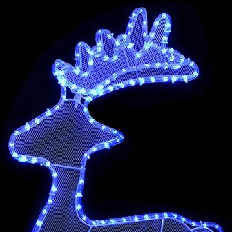 Kerstversiering rendier met mesh 306 LED&amp;apos;s 60x24x89 cm 5