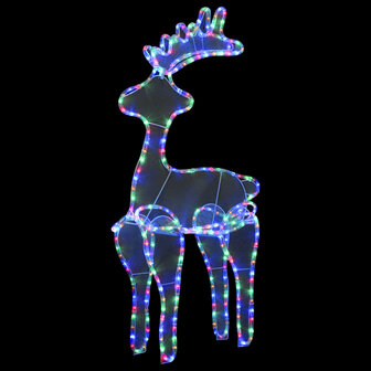 Kerstversiering rendier met mesh 306 LED&amp;apos;s 60x24x89 cm 2