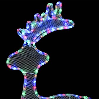 Kerstversiering rendier met mesh 306 LED&amp;apos;s 60x24x89 cm 5