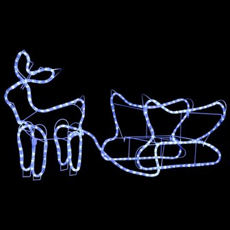 Kerstdecoratie rendier en slee 252 LED&amp;apos;s 2