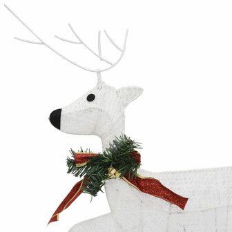 Kerstdecoratie rendieren en slee 60 LED&amp;apos;s wit 7