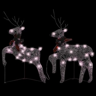 Kerstrendieren 2 st 40 LED&amp;apos;s goudkleurig 3