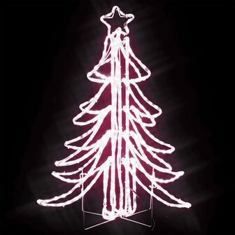 Kerstfiguur kerstboom met warmwitte LED&amp;apos;s 87x87x93 cm 3