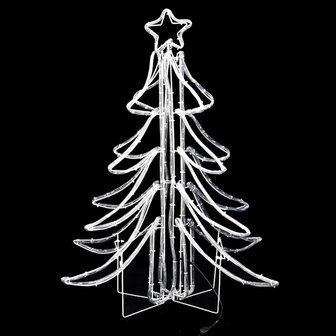 Kerstfiguur kerstboom met warmwitte LED&amp;apos;s 87x87x93 cm 4