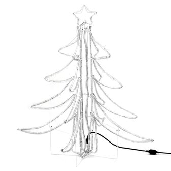 Kerstfiguur kerstboom met warmwitte LED&amp;apos;s 87x87x93 cm 6