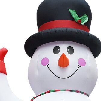 Kerstsneeuwpop opblaasbaar met LED XXL IP44 600 cm 6