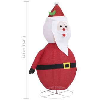Decoratieve kerstman LED luxe stof 120 cm 10