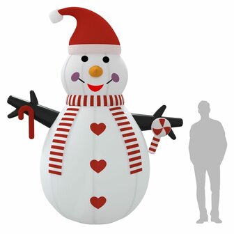 Sneeuwpop opblaasbaar met LED-verlichting 360 cm 11