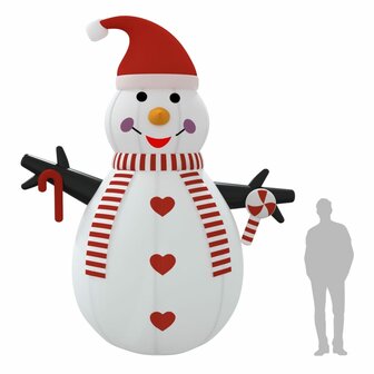 Sneeuwpop opblaasbaar met LED&amp;apos;s 460 cm 11
