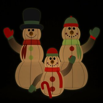Sneeuwpopfamilie opblaasbaar met LED&amp;apos;s 500 cm 4