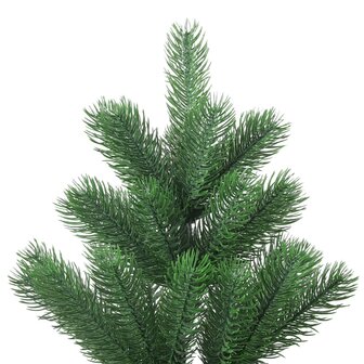Kunstkerstboom Nordmann met LED&amp;apos;s en kerstballen 210 cm groen 3