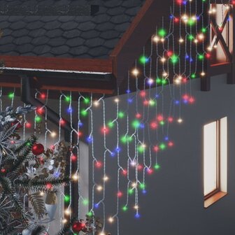 Lichtgordijn met 400 LED&amp;apos;s en 8 functies 10 m meerkleurig 3
