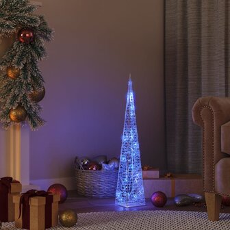 Lichtkegel decoratief LED 60 cm acryl blauw 1