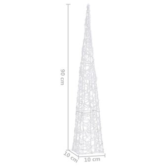 Lichtkegel decoratief LED 90 cm acryl warmwit 9