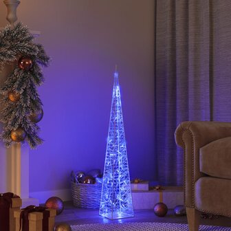 Lichtkegel decoratief LED 90 cm acryl blauw 1