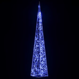 Lichtkegel decoratief LED 90 cm acryl blauw 4