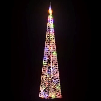 Lichtkegel decoratief LED 90 cm acryl meerkleurig 4