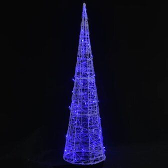 Lichtkegel decoratief LED blauw 90 cm acryl 2