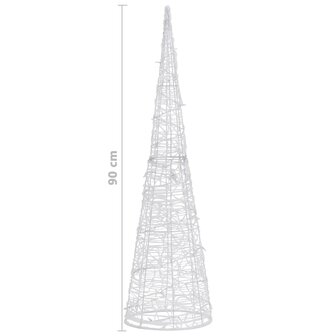 Lichtkegel decoratief LED meerkleurig 90 cm acryl 7
