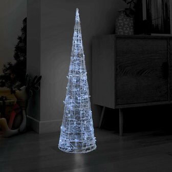 Lichtkegel decoratief LED koudwit 120 cm acryl 1