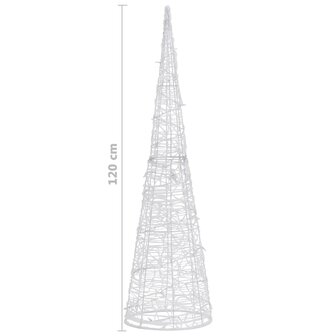 Lichtkegel decoratief LED koudwit 120 cm acryl 7