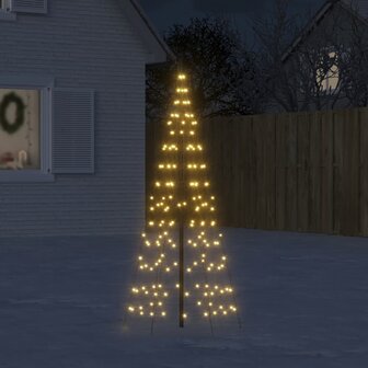Lichtkegel aan vlaggenmast 180 cm 200 LED&amp;apos;s warmwit 1