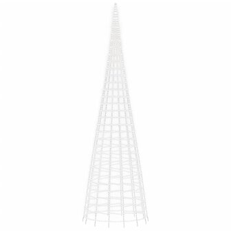 Lichtkegel aan vlaggenmast 3000 koudwitte LED&amp;apos;s 800 cm 4