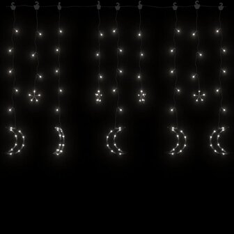 Lichtslinger ster en maan afstandsbediening 138 LED&amp;apos;s koudwit 4