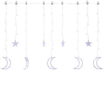 Lichtslinger ster en maan afstandsbediening 138 LED&amp;apos;s blauw 2