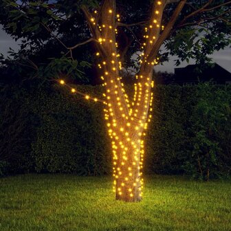 Lichtsnoeren 2 st met 2x200 LED&amp;apos;s solar binnen/buiten warmwit 1
