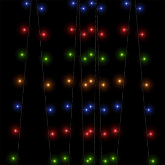 Lichtsnoeren 2 st 2x200 LED&amp;apos;s solar binnen/buiten meerkleurig 5