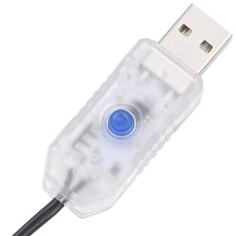 Lichtslinger cluster met 400 LED&amp;apos;s koudwit 7,4 m PVC 7