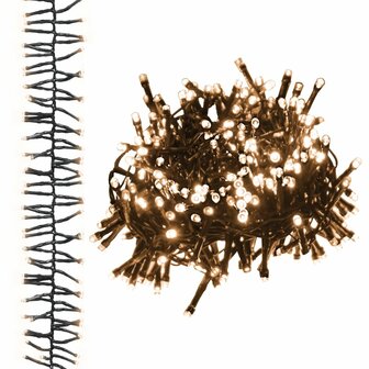 Lichtslinger cluster met 2000 LED&amp;apos;s warmwit 17 m PVC 2