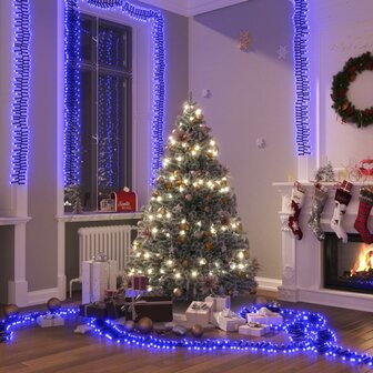 Lichtslinger cluster met 2000 LED&amp;apos;s blauw 17 m PVC 1
