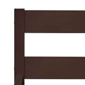 Bedframe massief grenenhout donkerbruin 100x200 cm 5