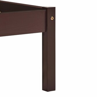 Bedframe massief grenenhout donkerbruin 100x200 cm 6