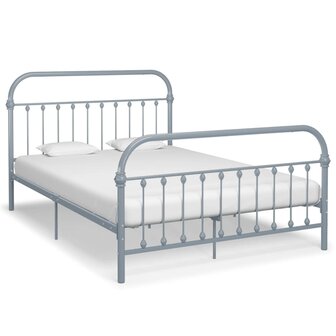 Bedframe metaal grijs 160x200 cm 1