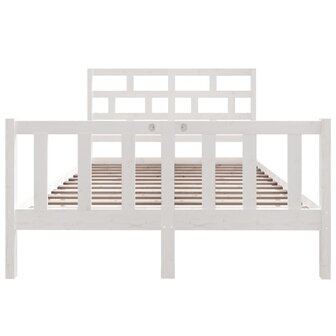 Bedframe massief grenenhout wit 135x190 cm 4FT6 Double 4