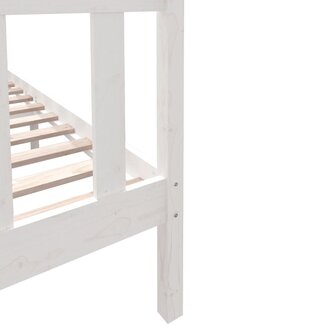 Bedframe massief grenenhout wit 135x190 cm 4FT6 Double 7
