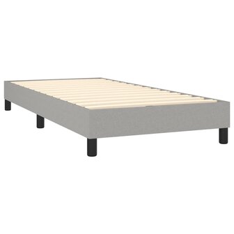 Bedframe stof lichtgrijs 80x200 cm 4