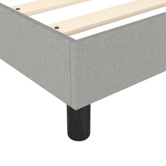 Bedframe stof lichtgrijs 80x200 cm 7