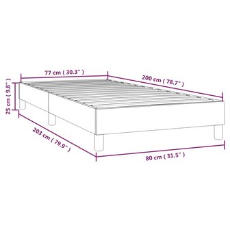 Bedframe stof lichtgrijs 80x200 cm 9