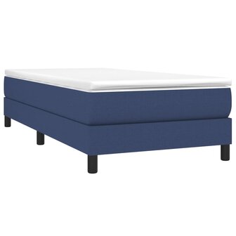 Bedframe stof blauw 80x200 cm 3