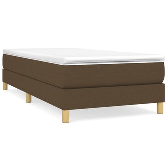 Bedframe stof donkerbruin 100x200 cm 2
