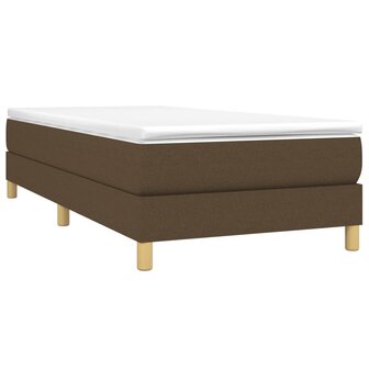 Bedframe stof donkerbruin 100x200 cm 3