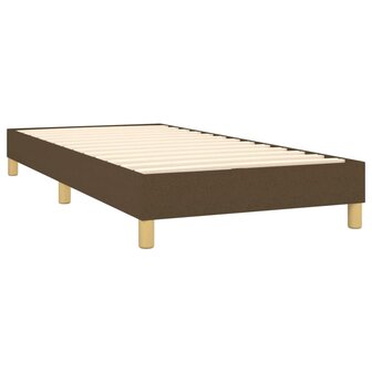 Bedframe stof donkerbruin 100x200 cm 4