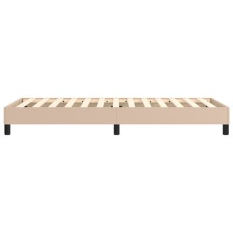 Bedframe kunstleer cappuccinokleurig 100x200 cm 6