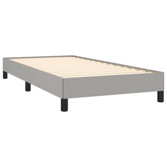 Bedframe stof lichtgrijs 80x200 cm 4