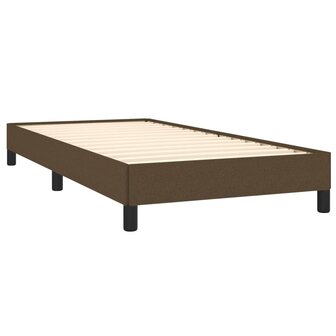 Bedframe stof donkerbruin 80x200 cm 4
