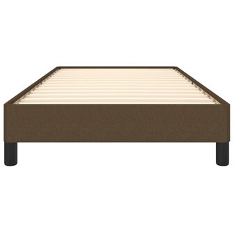 Bedframe stof donkerbruin 80x200 cm 5